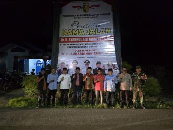 Jalan Penghubung Logas Tanah Darat-Kuantan Hilir Diberi Nama Syahrul Aidi Maazat oleh Pemkab Kuansing