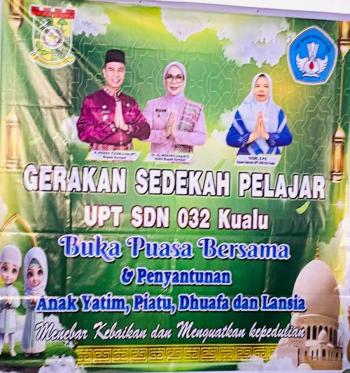 Gerakan Sedekah Pelajar SDN 032 Kualu Terlaksana Dengan Sebaik-baiknya