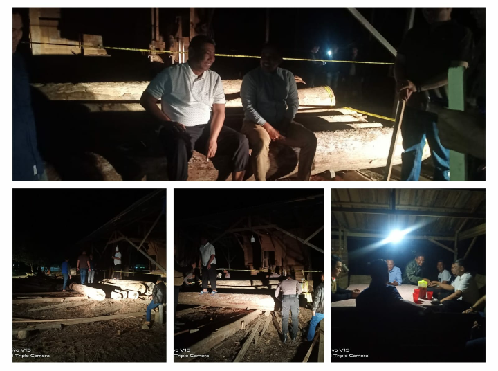 Sowmil dan Kayu Hasil Ilegal Logging Diamankan Tim Gabungan Ditreskrimsus Polda Riau di Desa Siabu