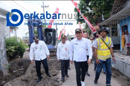 Jadi Sorotan Publik ! Bupati Sidoarjo Sidak Betonisasi CV Berkah Hela Abadi Bringin Bendo.