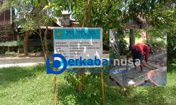 Tercium Kejanggalan ! Revitalisasi Taman Abhirupa Krian,Kontraktor Dikonfirmasi Wartawan Bungkam Suara.