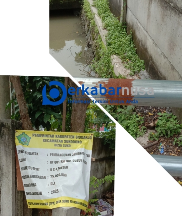 Pembangunan Jembatan Suko Gunakan Besi Diduga Kurang Berkualitas Potensi Kerugian Negara.